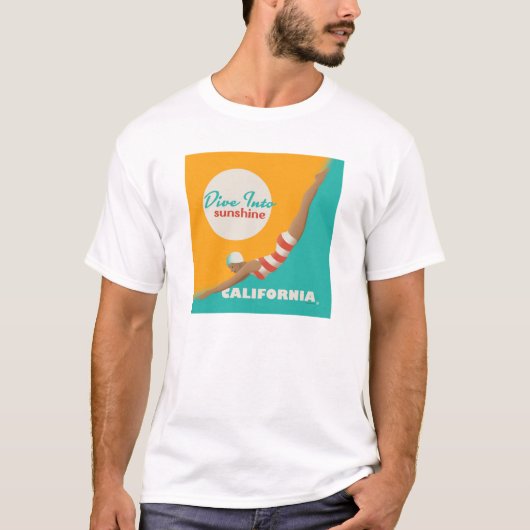 Dive Into Sunshine | California T-shirt (Voorkant)