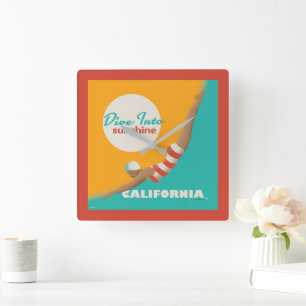 Dive Into Sunshine   California Vierkante Klok