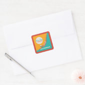 Dive Into Sunshine | California Vierkante Sticker (Envelop)