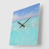 Dive into the Caribbean Sea Bliss 1 Vierkante Klok (Hoek)