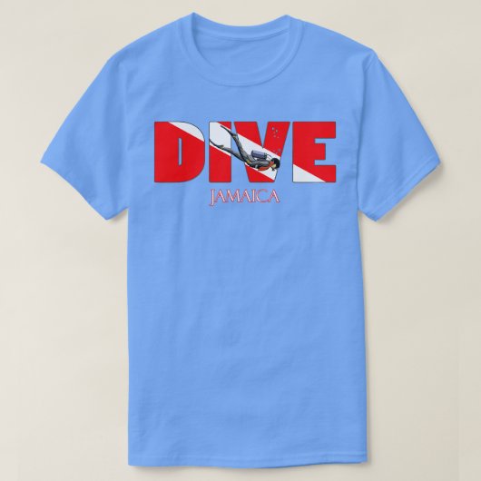 DIVE Jamaica SCUBA duikersnorkeling T-shirt (Design voorkant)