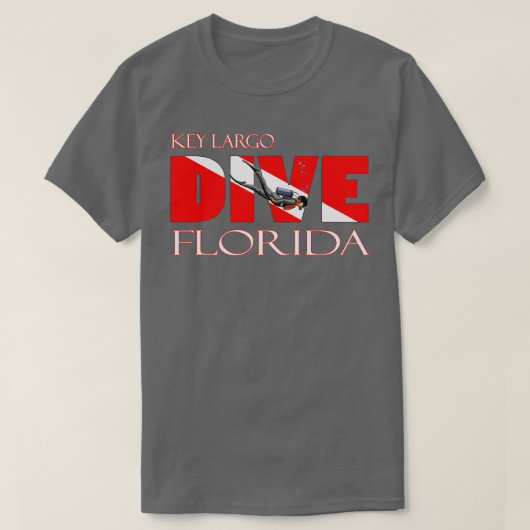 DIVE Key Largo Florida SCUBA duikend Snorkelen T-shirt (Design voorkant)