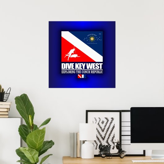 Dive Key West Poster (Thuiskantoor)