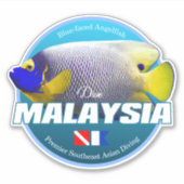 Dive Maleisië DD2 Sticker (Voorkant)