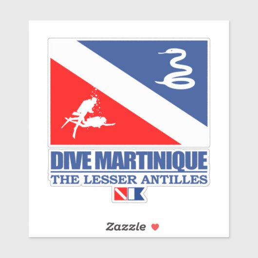 Dive Martinique (q) Sticker (Vel)