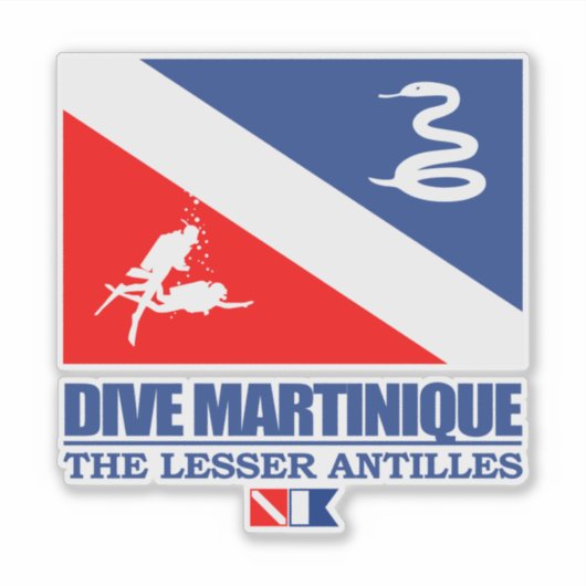 Dive Martinique (q) Sticker (Voorkant)