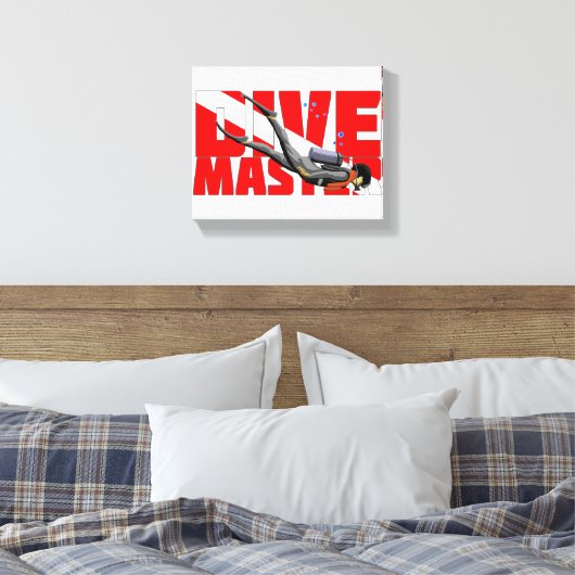 Dive Master Canvas Afdruk (Insitu (Slaapkamer))