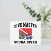 Dive Master SCUBA Diver Briefkaart (Staand voorkant)