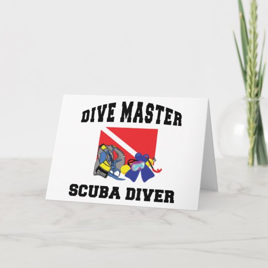 Dive Master SCUBA Diver Kaart (Voorkant)