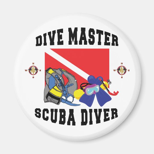 Dive Master SCUBA Diver Magneet (Voorkant)