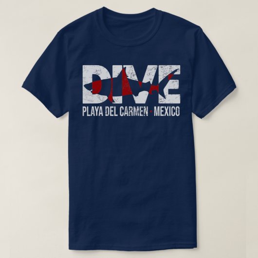 DIVE Mexico Playa Del Carmen SCUBA Diving T-shirt (Design voorkant)