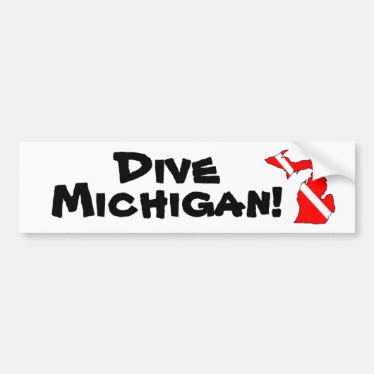 Dive Michigan! Bumpersticker (Voorkant)