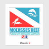 Dive Molasse Reef (sq) Sticker (Vel)
