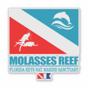 Dive Molasse Reef (sq) Sticker