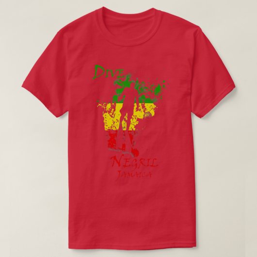 Dive Negril Jamaica Vacation Diving T-shirt (Design voorkant)