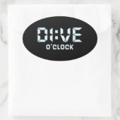 Dive O'Clock Ovale Sticker (Tas)