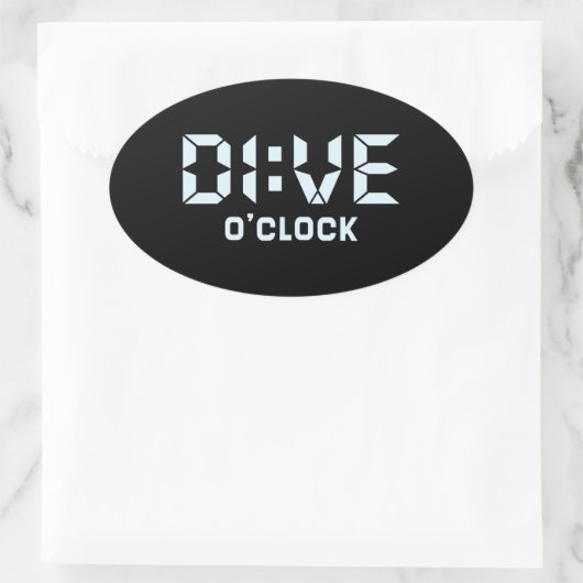 Dive O'Clock Ovale Sticker (Tas)