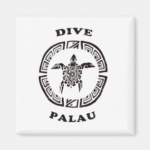 Dive Palau Vintage Tril Turtle Vakantie Cadeau Magneet