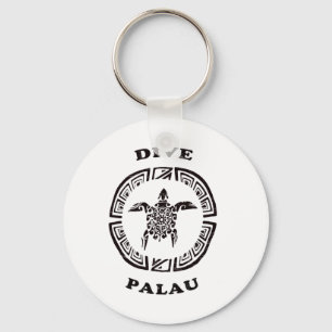 Dive Palau Vintage Tril Turtle Vakantie Cadeau Sleutelhanger