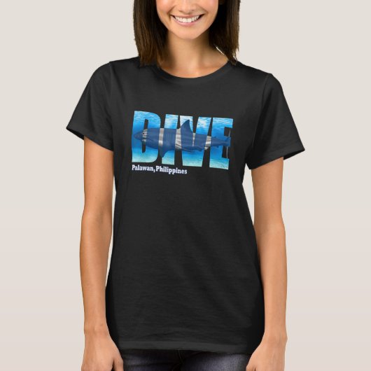 DIVE Palawan SCUBA Diving Snorkeling T-shirt (Voorkant)