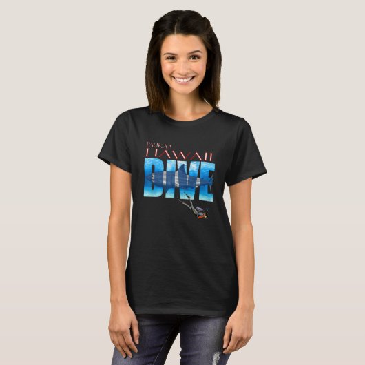 DIVE Paukaa SCUBA Diving Snorkeling T-shirt (Voorkant volledig)