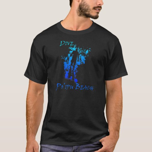 Dive Po'ipu Beach Vacation Diving T-shirt (Voorkant)