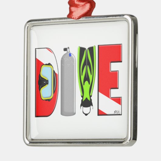 DIVE Premium Square Ornament (Links)