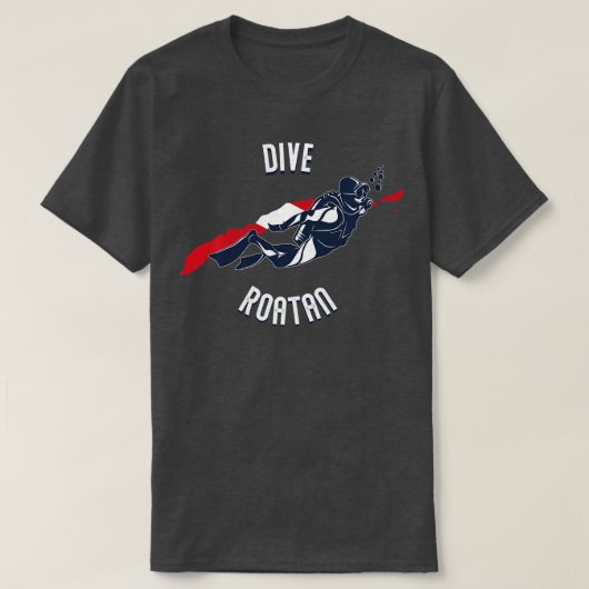 Dive Roatan Caribbean Island Scuba Diving Roatan V T-shirt (Design voorkant)
