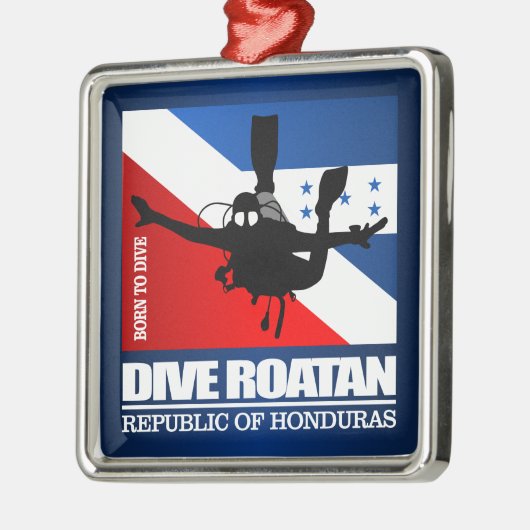 Dive Roatan DF2 Metalen Ornament (Links)