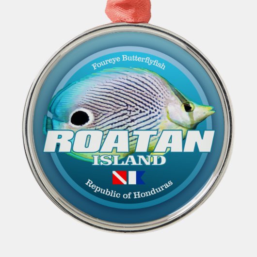 Dive Roatan Island (DD2) Metalen Ornament (Voorkant)
