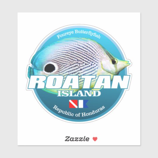 Dive Roatan Island (DD2) Sticker (Vel)