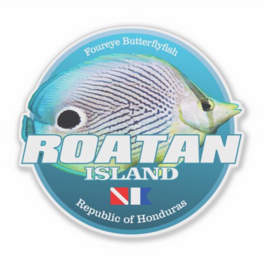 Dive Roatan Island (DD2) Sticker (Voorkant)