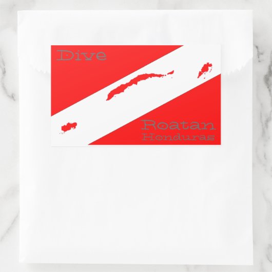 Dive Roatan Rechthoekige Sticker (Tas)