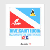 Dive Saint Lucia (sq) Sticker (Vel)