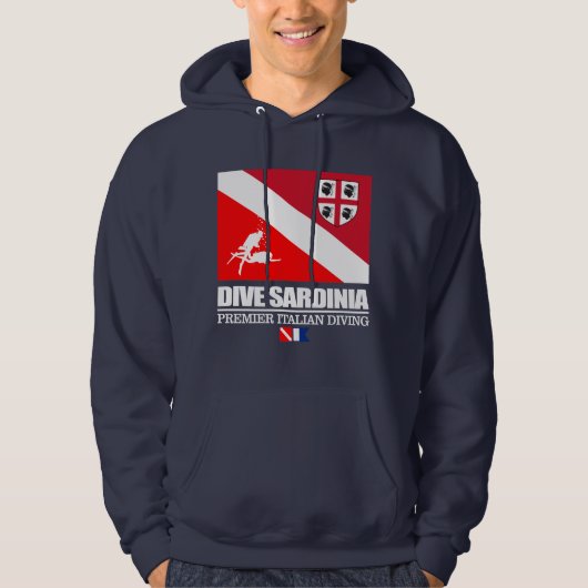 Dive Sardinia (sq) Hoodie (Voorkant)