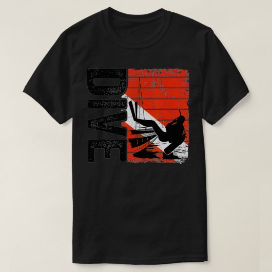 Dive  Scuba Diver Down Dive Flag Scub T-shirt (Design voorkant)