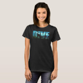 DIVE Scuba-duikende vrouwen - zwart T-shirt (Voorkant volledig)