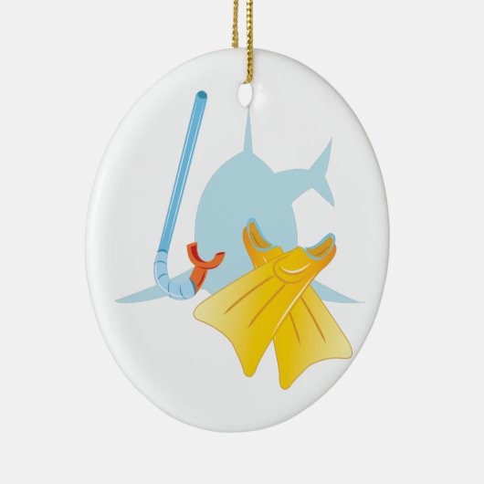 Dive Shark Keramisch Ornament (Rechts)