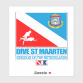 Dive Sint-Maarten (sq) Sticker (Vel)