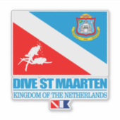 Dive Sint-Maarten (sq) Sticker (Voorkant)