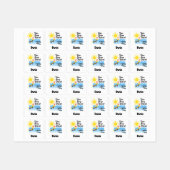 Dive Sleep Herhalingsontwerp - Kleine vierkante kl Labels (Vel)