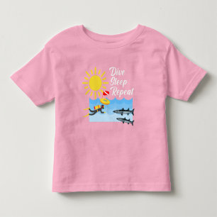 Dive Sleep Repeat Design - Toddler Fine Jersey T-S Kinder Shirts