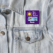 Dive Sleep Repeat Design - Vierkante Knop Button 5,1 Cm (In situ)