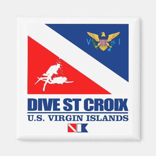 Dive St. Croix (sq) Magneet (Voorkant)