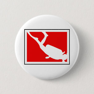 Dive Symbol Ronde Button 5,7 Cm