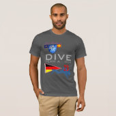 Dive Team A Diving GER Germany Flag nummer 23 T-shirt (Voorkant volledig)