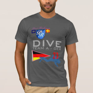 Dive Team A Diving GER Germany Flag nummer 23 T-shirt