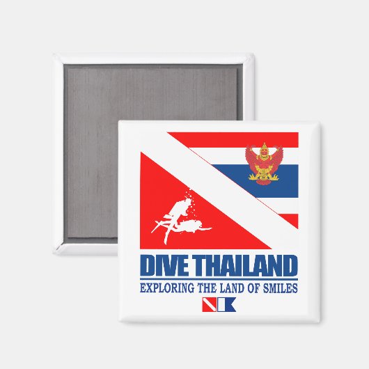Dive Thailand (sq) Magneet (Voorkant / Achterkant)