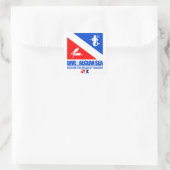 Dive the Aegean Zee Vierkante Sticker (Tas)