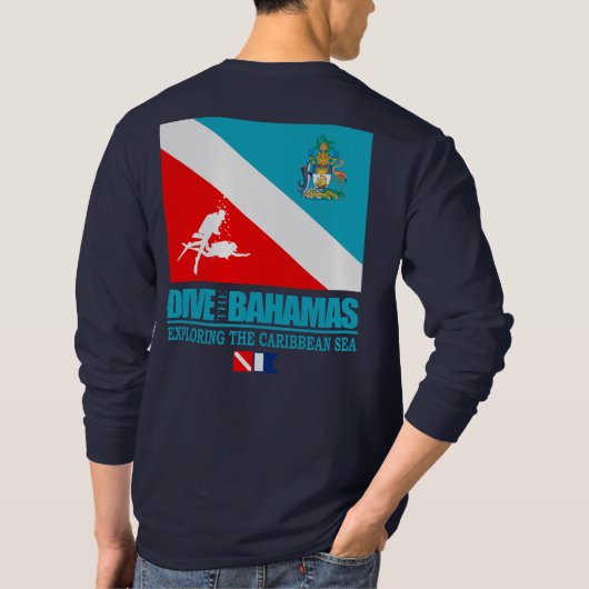 Dive the Bahamas (sq) T-shirt (Achterkant)